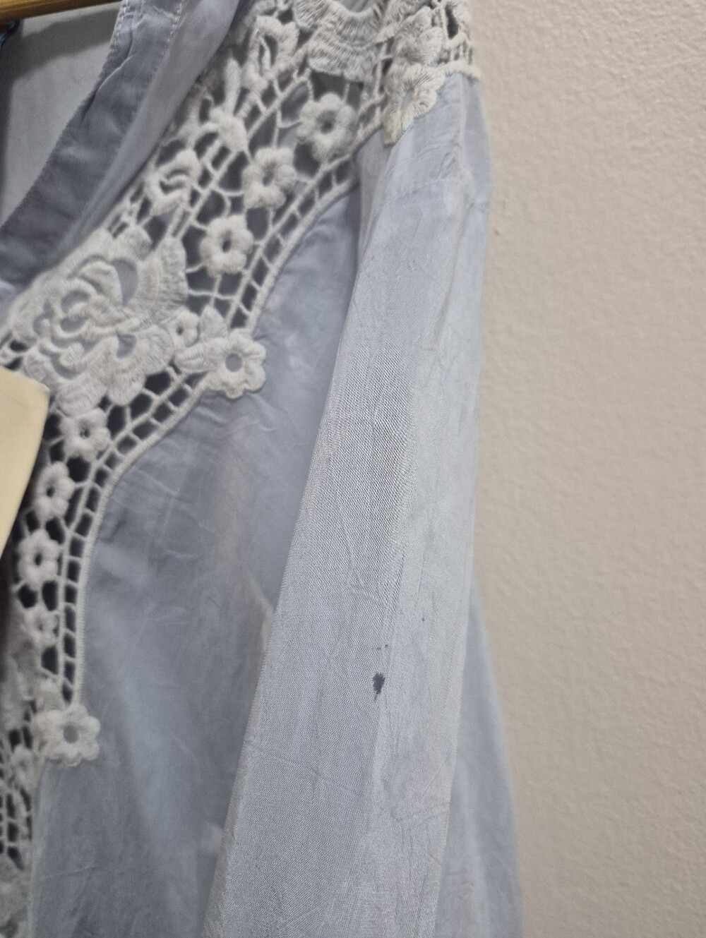Johnny Was NWT Lace Floral Coastal Beachy Tunic Top Size XL READ FLAWED - Picture 8 of 8